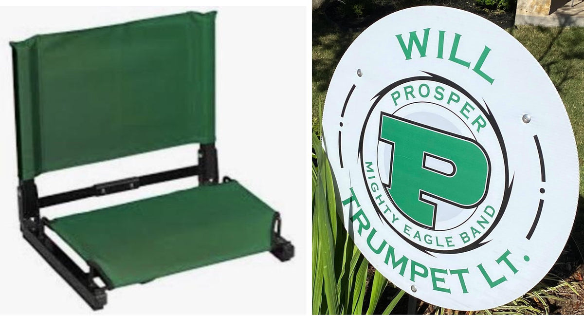 Chairs and Yard Signs Prosper Band