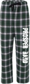 Pajama Pants - Band -  Green Plaid
